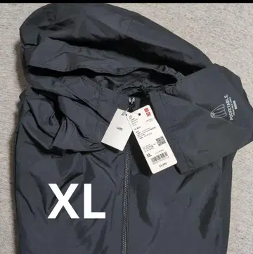 유니클로 포켓터블 UV컷 후드티 블랙 XL 미사용 새상품