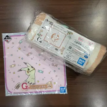 포켓몬 미미큐 제일복권 C상 담요 G상 핸드 타월 세트