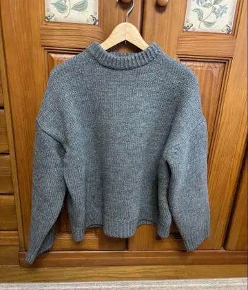 AURALEE SUPER MILLED KNIT BIG PO/그레이/4