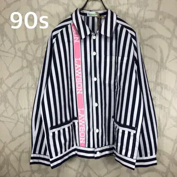 로손 레트로 셔츠 90s GINZA LAWSON 스트라이프 셔츠 R
