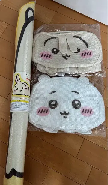 가격 인하 치이카와 (먼작귀) 토끼 러그 매트 & 세탁망 2종