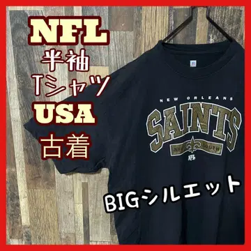 NFL 남성용 팀 로고 블랙 2XL 프린트 구제 의류 반팔 티셔츠
