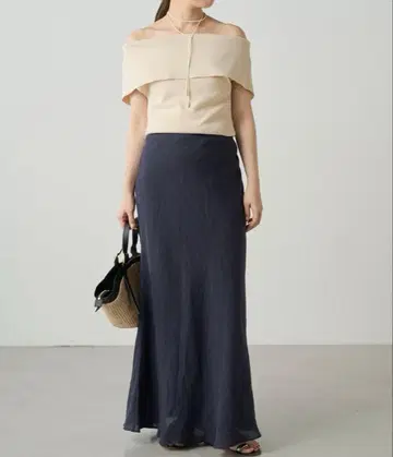 LOUNGEDRESS 라운지 드레스 오프숄더 2way 니트