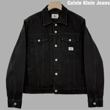 Calvin Klein 90s USA제 블랙 데님 트래커 자켓
