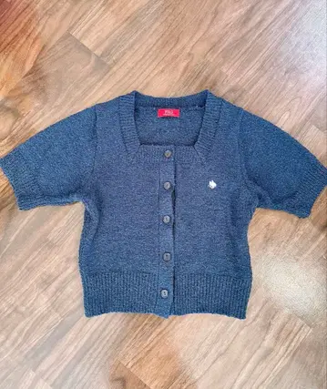 러그나무 POLO 콜라보 스퀘어넥 반팔 니트
