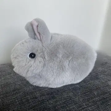 토끼 봉제 인형 파우치 그레이
