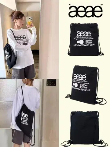 aeae 로고 도트 짐 색 블랙 도트 냅색 k