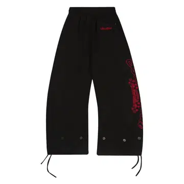 badblood 스웨트 팬츠 블랙 레드