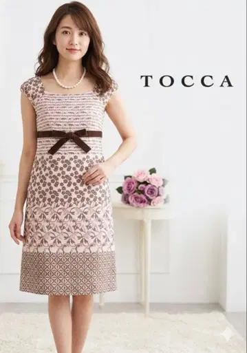 TOCCA 원피스 자수 꽃무늬 리본