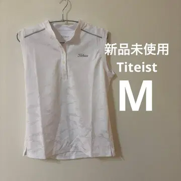 미사용 새상품 Titleist 슬리브리스 셔츠 화이트 M 사이즈 화이트