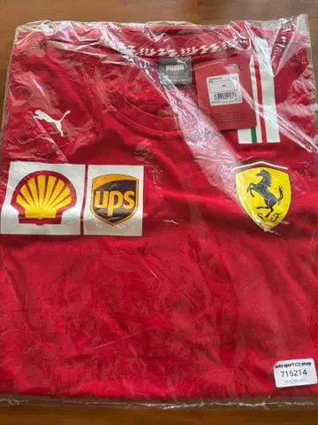 F1 페라리 로고 티셔츠 XL 레드