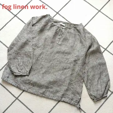 fog linen work. 스트라이프 린넨 티셔츠 블라우스