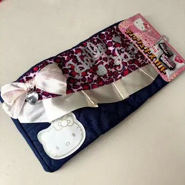 키티 티슈 케이스 커버 표범 무늬 레오파드 핑크 헤이세이 레트로