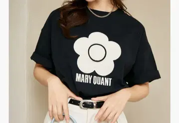 MARY QUANT 플라워 로고 반팔 T셔츠 새상품 택 포함