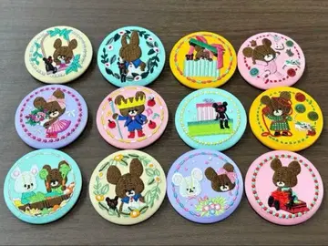 곰 잭키 자수 캔뱃지 컴프 세트