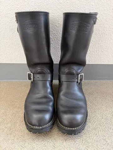Wesco Boss 엔지니어 부츠 블랙 8E 개런티 카드 포함