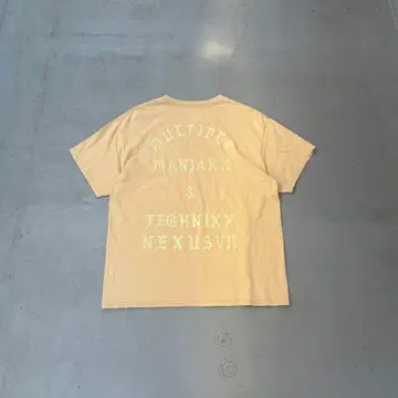 00s Nexus seven 프린트 반팔 t셔츠 티셔츠 베이지