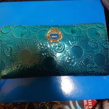 ANNA SUI 장지갑 라운드 지퍼 블루