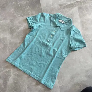 LACOSTE SLIM FIT 피케 셔츠 라이트 블루 사이즈 32