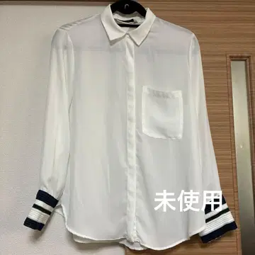 ZARA BASIC 긴팔 셔츠 화이트 M 사이즈