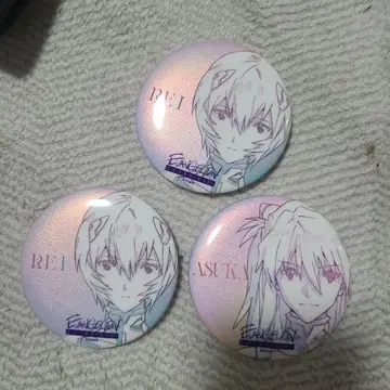 EVANGELION 캔뱃지 상하이 한정판 아야나미 레이 아스카 3종 세트