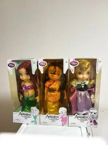 디즈니 애니메이터 인형, 뮬란, 오로라 공주, 아리엘, 새상품