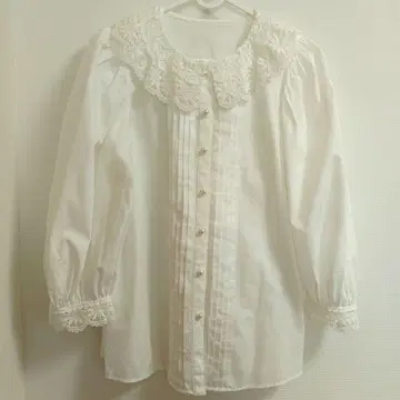Angelic Pretty 5부 소매 블라우스 레이스 칼라 블라우스