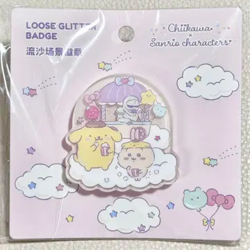MINISO 치이카와 (먼작귀) 산리오 유사 아크릴 배지 토끼 폼폼푸딩