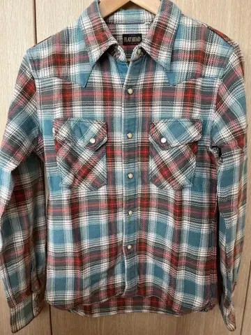 THE FLAT HEAD 플란넬 셔츠 체크 웨스턴 36