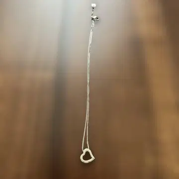 Swarovski 하트 모티브 목걸이 실버 컬러 스톤 포함
