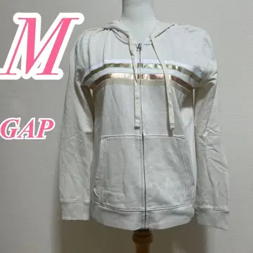 GAP 갭 집업 후드티 M 화이트 캐주얼 후드