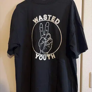 Wasted Youth 티셔츠 블랙 L 사이즈
