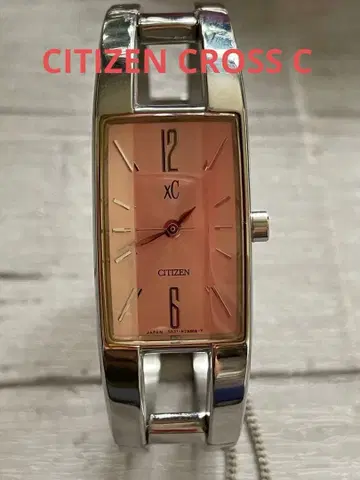 CITIZEN CROSS C 오샤레한 뱅글 손목시계 핑크