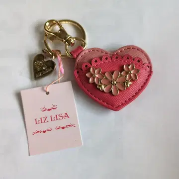 LIZ LISA 하트형 키링 핑크 플라워 모티브 새상품