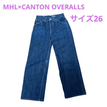 MHL x CANTON 오버롤스 일본제 데님 26 다크 네이비 새상품급