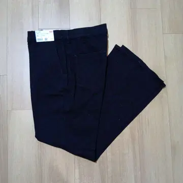 UNIQLO 슬림 플레어 트라우저진 긴 길이 3XL 블랙