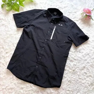 OAKLEY 오클리 반팔 셔츠 속건성 소재 블랙 사이즈 L
