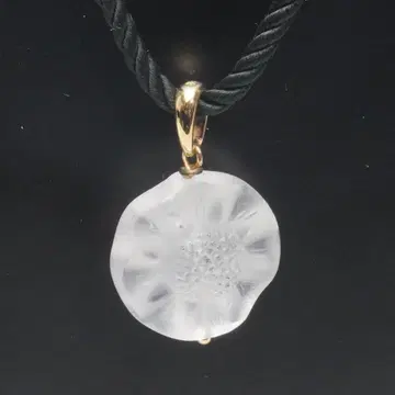 라리크 LALIQUE 플라워 데이지 목걸이 클리어