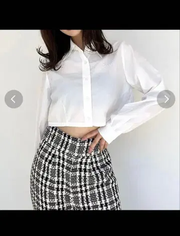 리젝시 크롭 셔츠 화이트 미사용