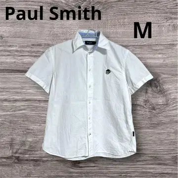새상품급 Paul Smith JEANS 반팔 셔츠 M 화이트 원숭이 자수