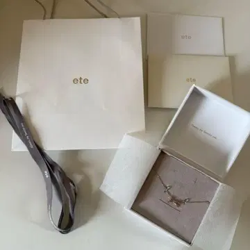 ete [레이어드] 리본 팔찌 핑크 골드 에테