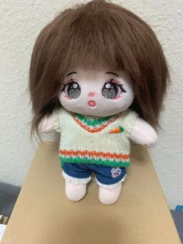 옷 갈아입기 봉제 인형 브라운 헤어 20cm