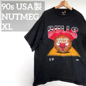 90s USA제 NBA 시카고 불스 T셔츠 NUTMEG XL 블랙