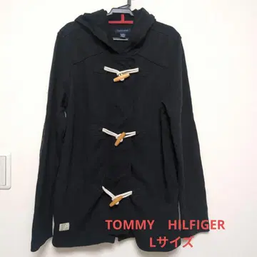 TOMMY HILFIGER 더플 후드티 블랙 L 사이즈
