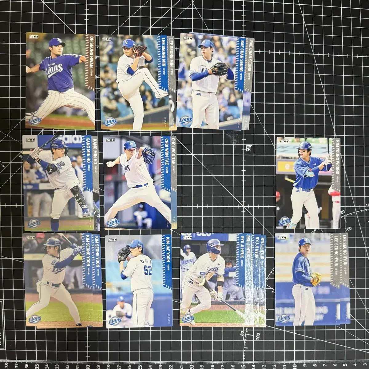삼성 라이온즈 KBO 카드 일반 알파벳 홀로 김영웅 이재현 구자욱