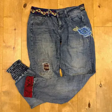 Desigual 데시구알 데님 팬츠 자수 30