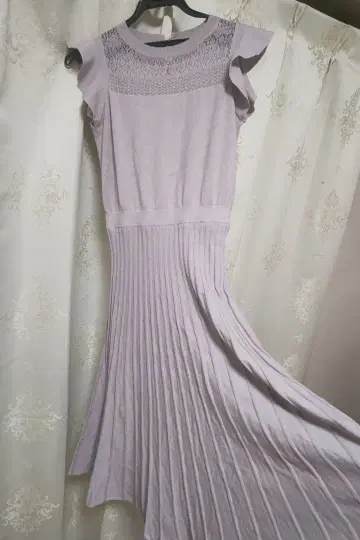 JILLSTUART 반팔 니트 원피스 라벤더 FR