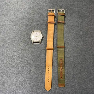 HAMILTON Khaki Field 본체 가죽 나일론 벨트 포함