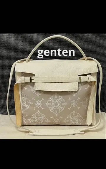 genten 겐텐 3way 숄더 백팩 핸드백 화이트