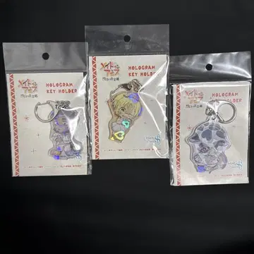 메이드 인 어비스 열일의 황금향 홀로그램 키링 파코야 & 리코 & 와즈칸
